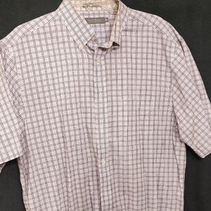 Men's Checkered Shirt - Beige & Gray